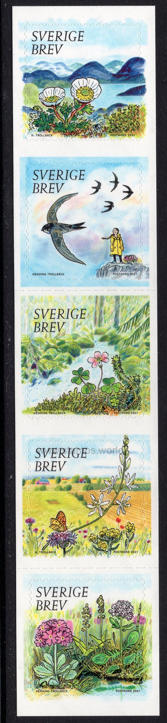 Sweden. 2021 Precious nature. MNH