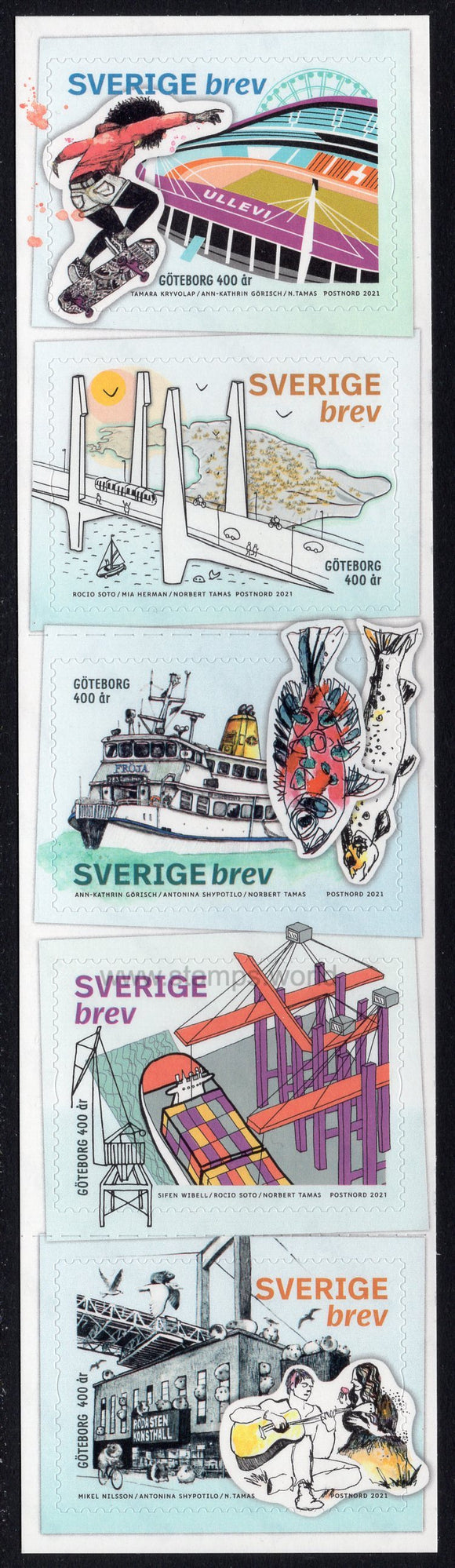 Sweden. 2021 400th Anniversary of Gothenburg. MNH