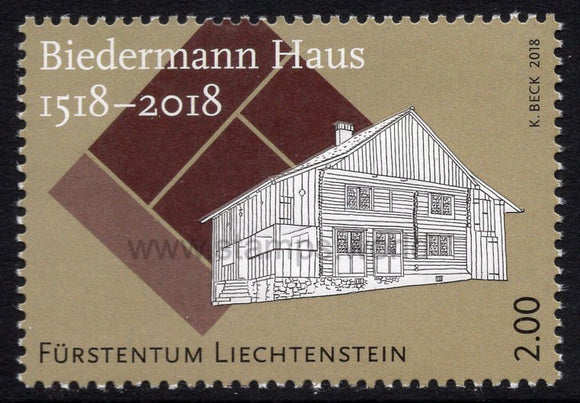 Liechtenstein. 2018 500 Years of Biedermann House. MNH
