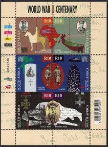 South Africa. 2014 World War I Centenary. MNH