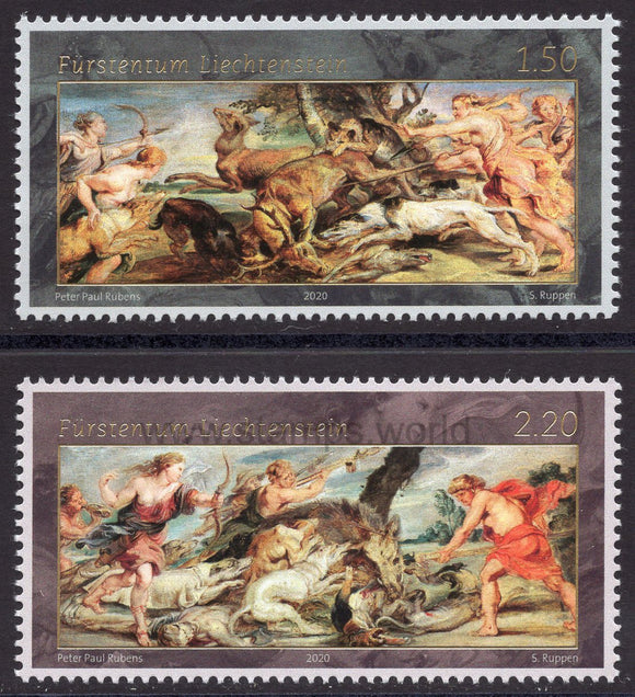 Liechtenstein. 2020 Hunting Scenes of Rubens. MNH
