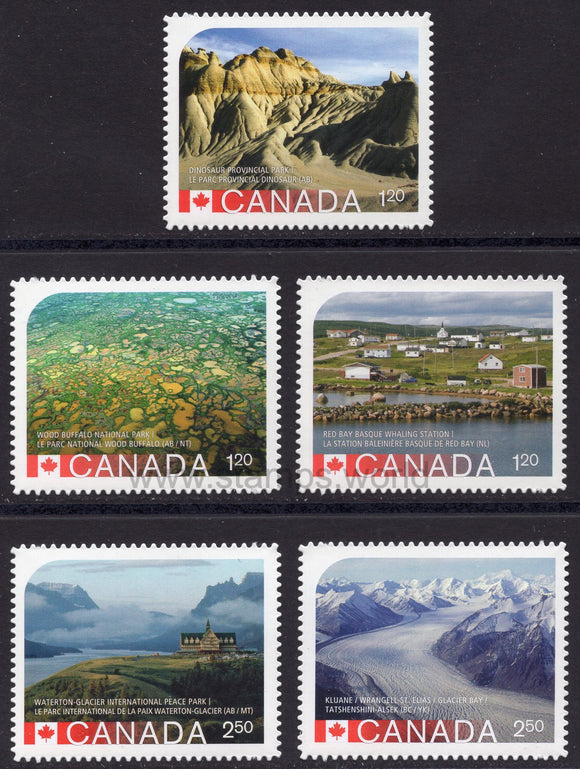 Canada. 2015 UNESCO World Heritage Sites. MNH