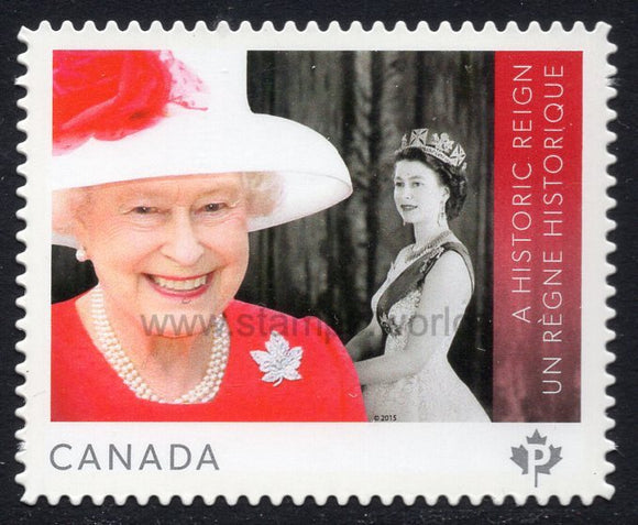 Canada. 2015 A Historic Reign. Queen Elizabeth II. MNH