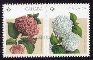 Canada. 2016 Flowers: Hydrangeas. MNH