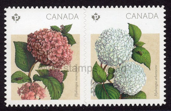 Canada. 2016 Flowers: Hydrangeas. MNH