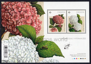 Canada. 2016 Flowers: Hydrangeas. MNH