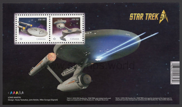 Canada. 2016 Star Trek. MNH