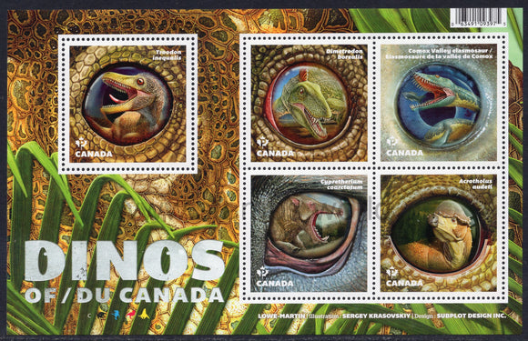 Canada. 2016 Dinos of Canada. MNH