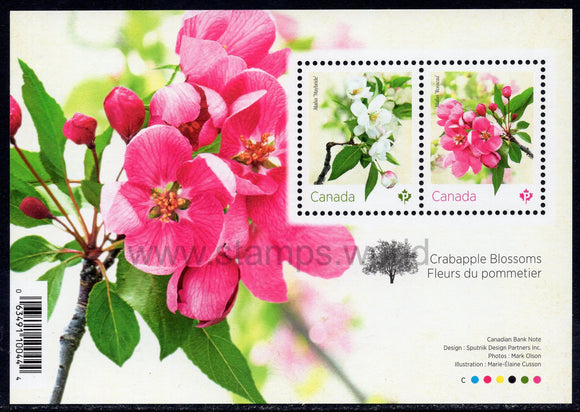 Canada. 2021 Flowers: Crabapple Blossoms. MNH