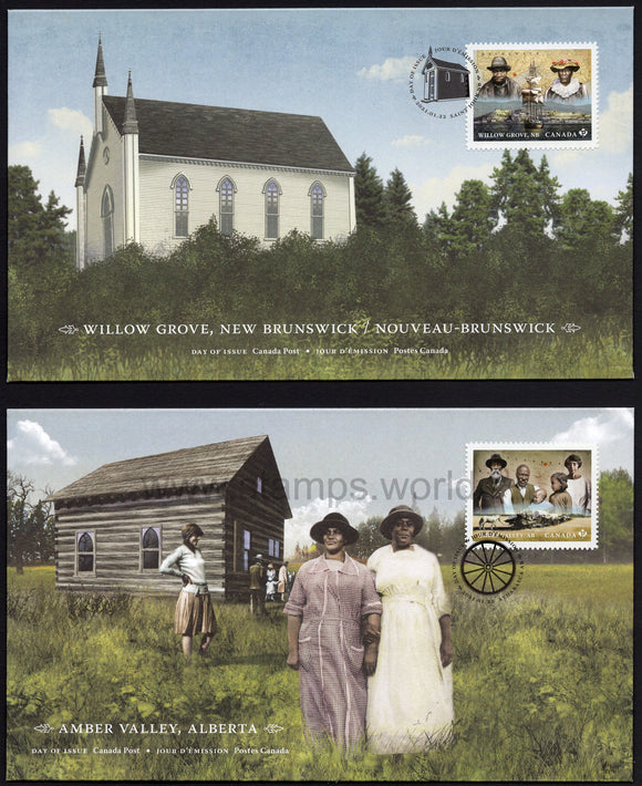 Canada. 2021 Black History. Amber Valley and Willow Grove. FDC