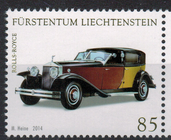 Liechtenstein. 2014 Rolls-Royce. MNH