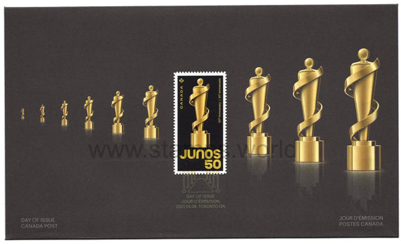 Canada. 2021 50th Anniversary of JUNO Awards. FDC