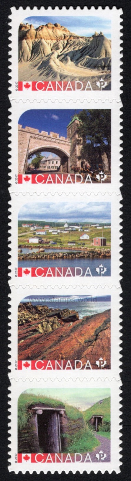 Canada. 2017 UNESCO World Heritage Sites. MNH
