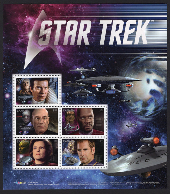 Canada. 2017 Star Trek. MNH