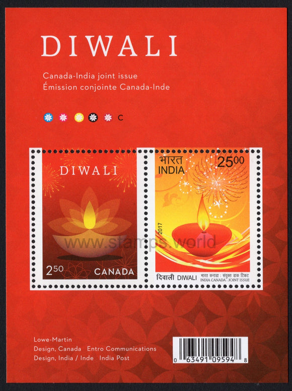 Canada. 2017 Diwali. Joint Issue with India. MNH