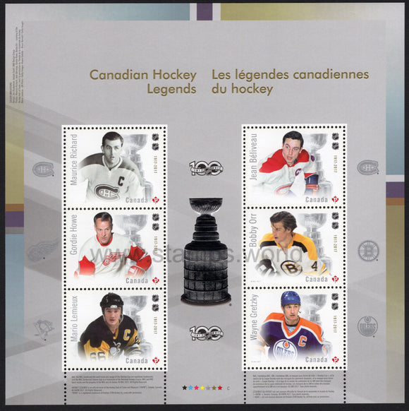Canada. 2017 NHL Legends of Hockey. MNH