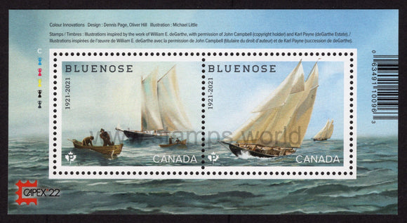 Canada. 2021 Bluenose. 1921-2021. Overprint. MNH