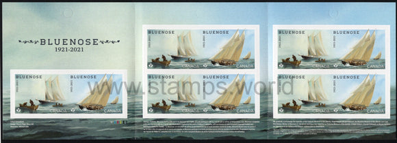 Canada. 2021 Bluenose. 1921-2021. MNH Booklet