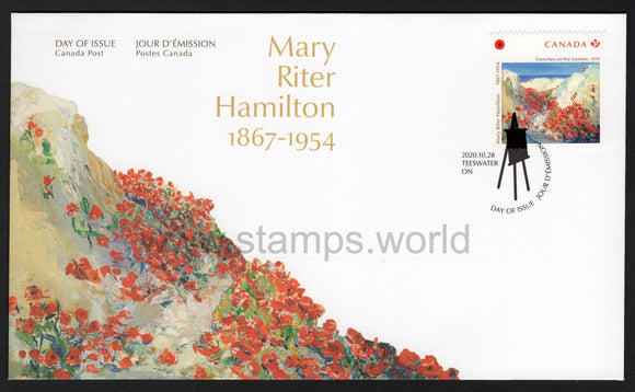 Canada. 2020 Mary Riter Hamilton. FDC
