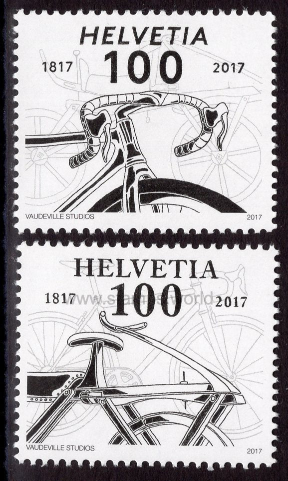 Switzerland. 2017 200th Anniversary of the Bicycle. MNH