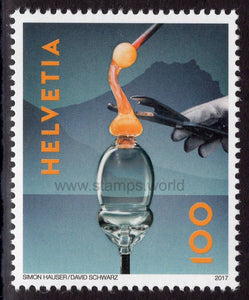 Switzerland. 2017 200 years of Hergiswil glass craftsmanship. MNH