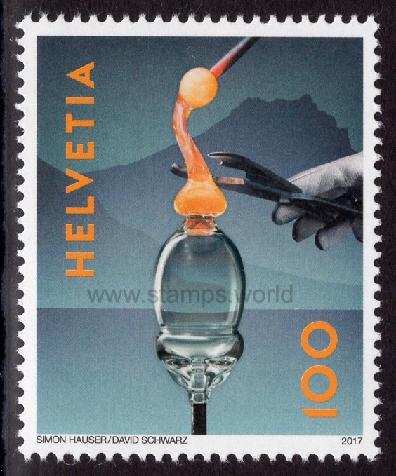 Switzerland. 2017 200 years of Hergiswil glass craftsmanship. MNH