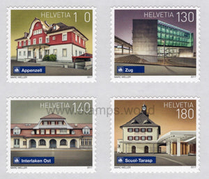 Switzerland. 2017 Swiss railway stations. MNH