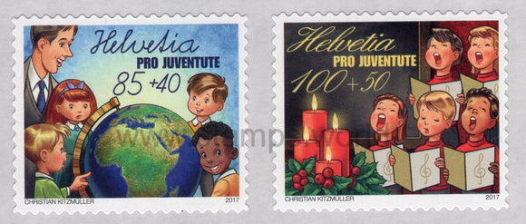 Switzerland. 2017 Pro Juventute. At school. MNH