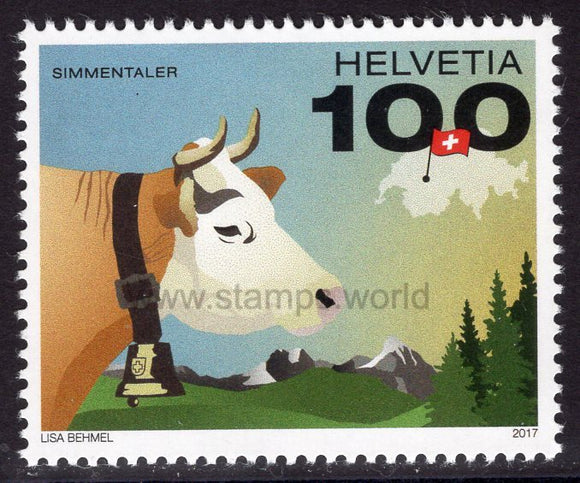 Switzerland. 2017 Swiss cow. MNH