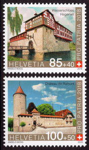 Switzerland. 2018 Pro Patria. Fortresses and castles. MNH