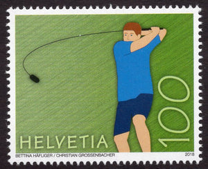 Switzerland. 2018 Hornussen - Swiss national sport. MNH