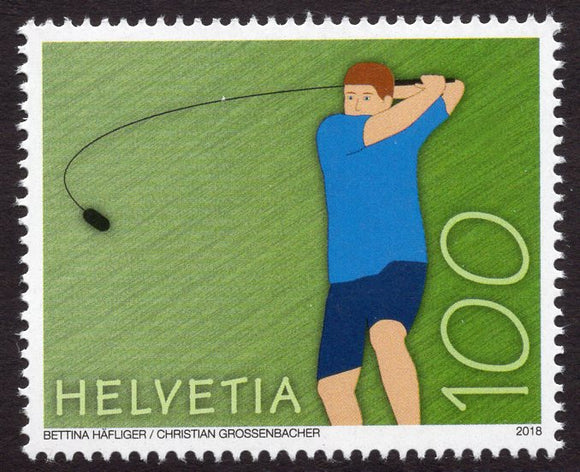 Switzerland. 2018 Hornussen - Swiss national sport. MNH