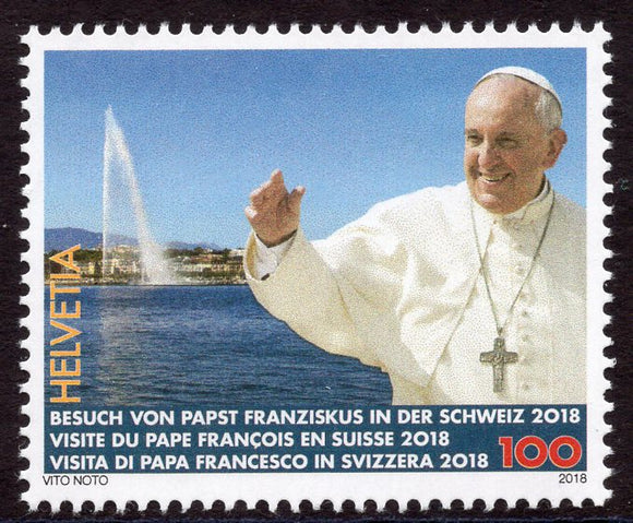 Switzerland. 2018 Papal visit to Switzerland. MNH