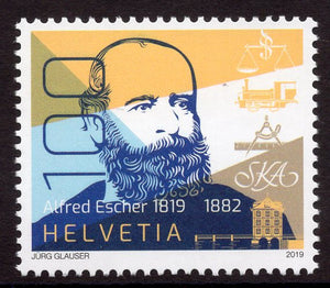 Switzerland. 2019 Alfred Escher. MNH