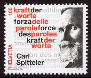 Switzerland. 2019 Carl Spitteler. 100 years Nobel Prize in Literature. MNH