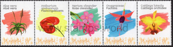 Caribbean Netherlands. St. Eustatius. 2020 Flowers. MNH