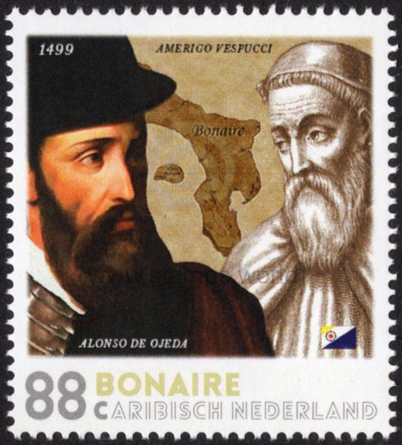 Caribbean Netherlands. Bonaire. 2016 Alonso de Ojeda and Amerigo Vespucci. MNH