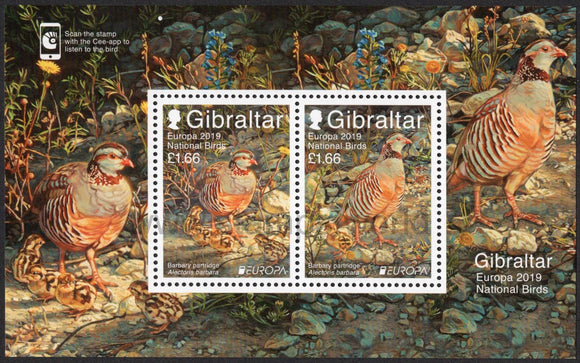 Gibraltar. 2019 Europa. National Birds. MNH