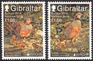 Gibraltar. 2019 Europa. National Birds. MNH