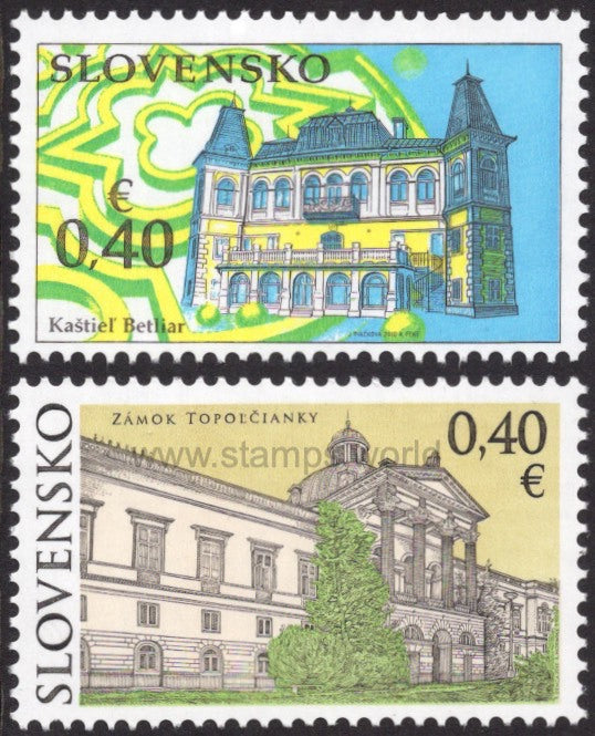 Slovakia. 2010 Castles of Topolcianky and Castle Betliar. MNH