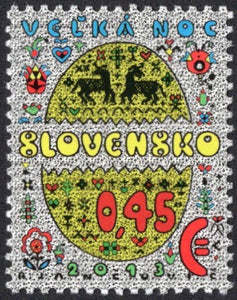 Slovakia. 2013 Easter. Folk Motives in Ludovit Fulla's Works. MNH