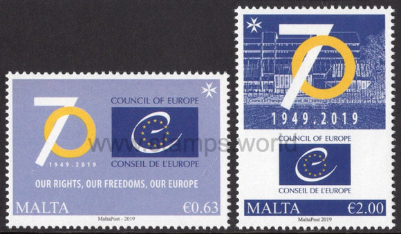 Malta. 2019 70th Anniversary of Council of Europe. MNH