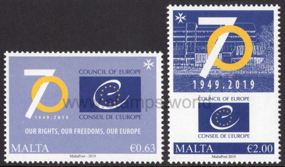 Malta. 2019 70th Anniversary of Council of Europe. MNH
