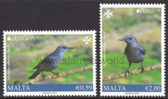 Malta. 2019 Europa. National Birds. MNH