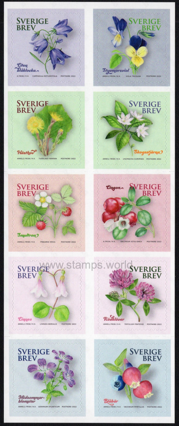 Sweden. 2022 Sweden's National Flower. MNH