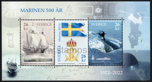 Sweden. 2022 500 Years of the Swedish Navy. MNH