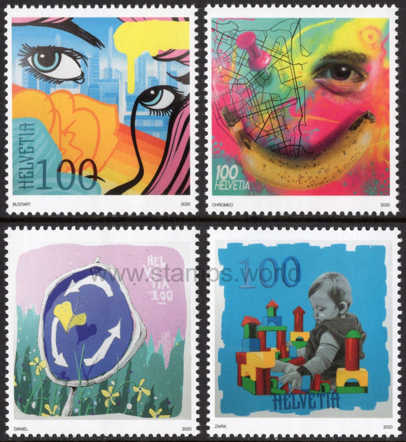 Switzerland. 2020 Street Art. Smart City. MNH