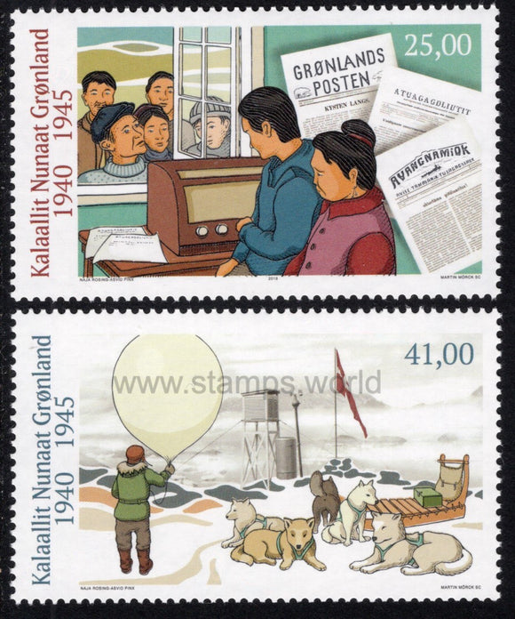 Greenland. 2019 Greenland during Second World War. MNH