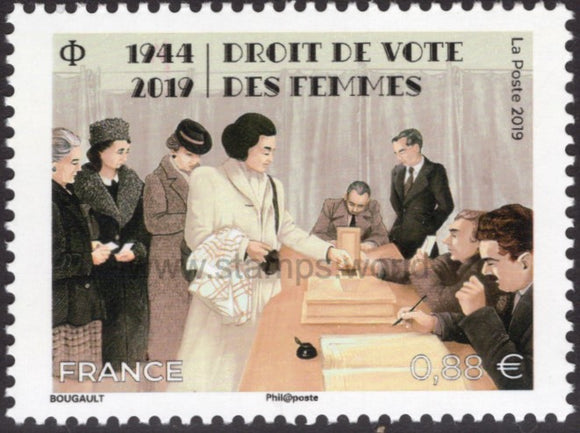 France. 2019 75th Anniversary of Women's Suffrage. MNH