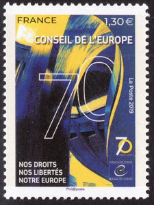 France. 2019 70 Years of Council of Europe. MNH